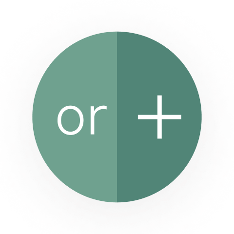 or / +